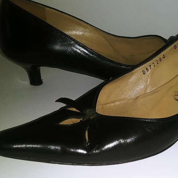 Salvatore Ferragamo Shoes - 2 for $40 Ferragamo Black Leather Kitten Heels